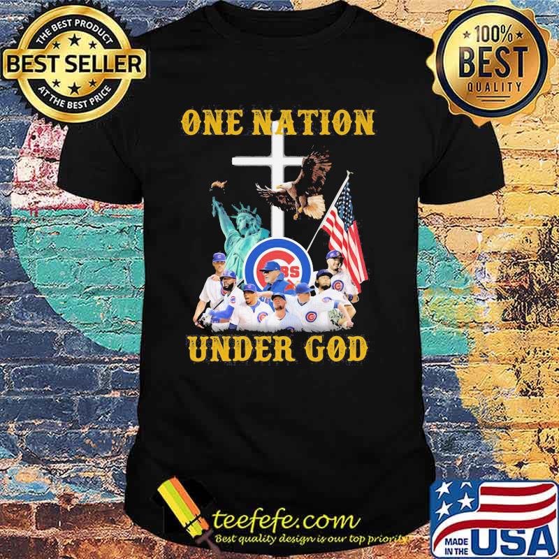 One Nation Under God American Flag Team Chicago Cubs Shirt