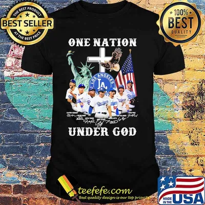 One Nation Under God American Flag Team Los Angeles Signature Shirt
