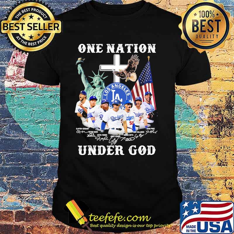 One Nation Under God American Flag Team Los Angeles Signature Shirt