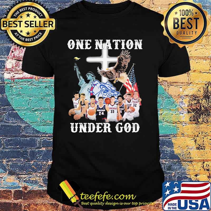 One Nation Under God Gonzaga Bulldogs Undefeated Basketball Shirt