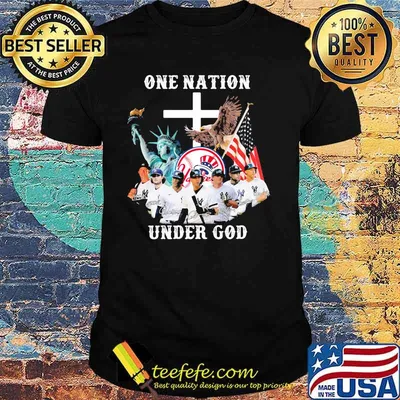 One Nation Under God New York Yankees Football Flag Eagles Shirt