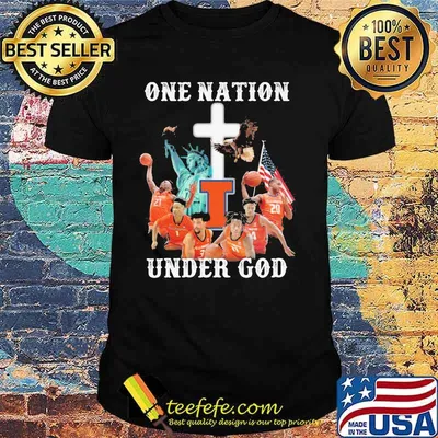 One Nation Under God Statue Of Liberty Illinois Fighting Illini Shirt