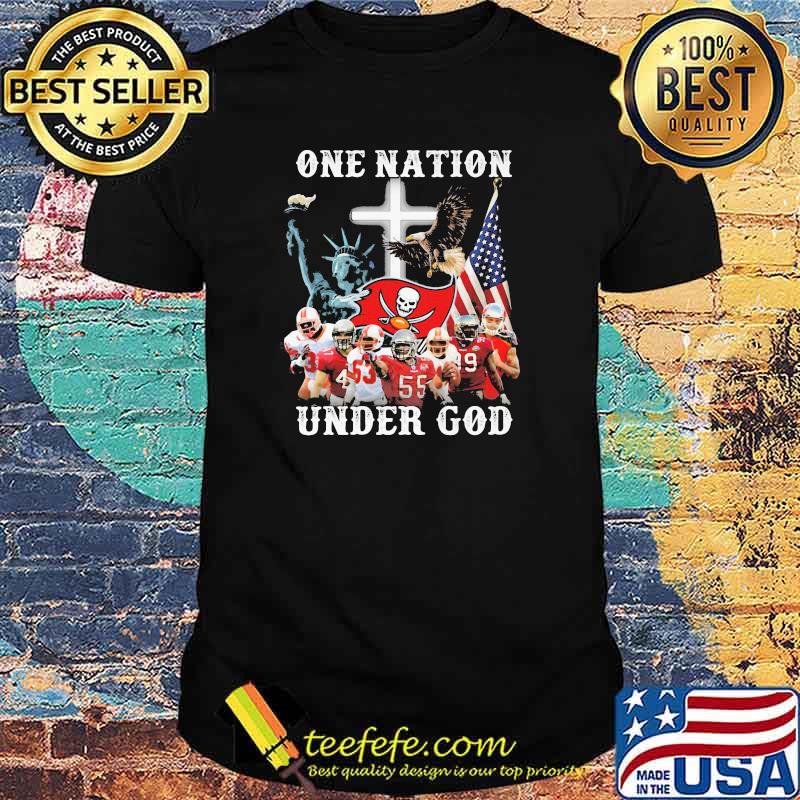 One Nation Under God Tampa Bay Buccaneers American Flag Shirt