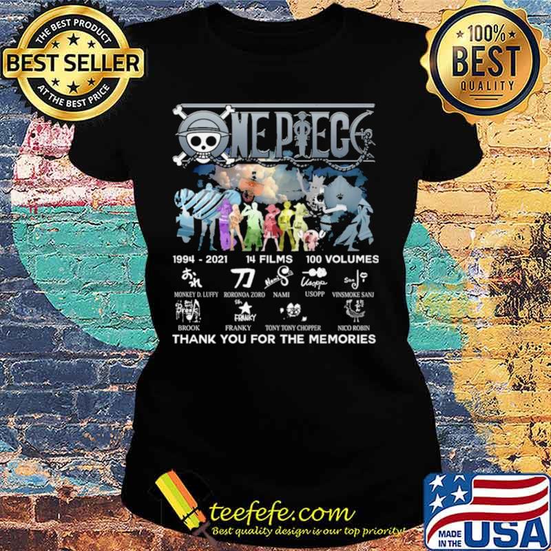 one piece thank you for the memories 2021 Ladies tee one piece thank you for the memories 2021 Ladies tee