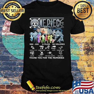 one piece thank you for the memories 2021 shirt