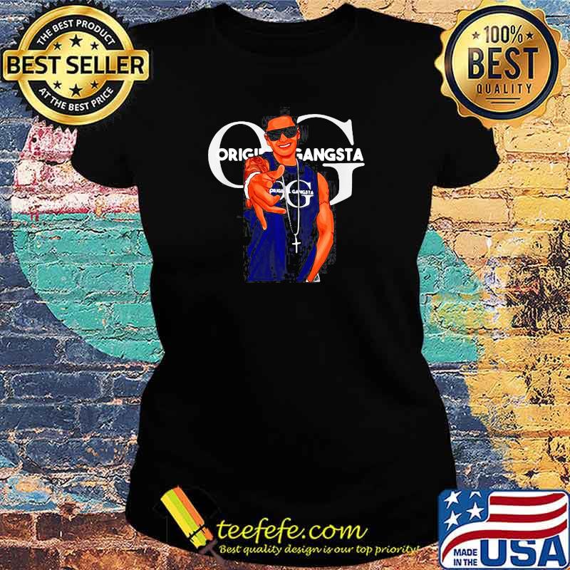 ORIGINAL GANGSTA PAULY D OG WITH SUNGLASSES AND CHAIN SHIRT Ladies tee ORIGINAL GANGSTA PAULY D OG WITH SUNGLASSES AND CHAIN SHIRT Ladies tee