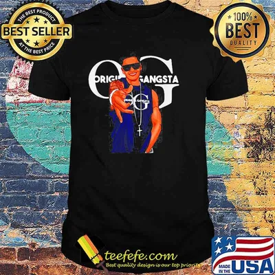 ORIGINAL GANGSTA PAULY D OG WITH SUNGLASSES AND CHAIN SHIRT