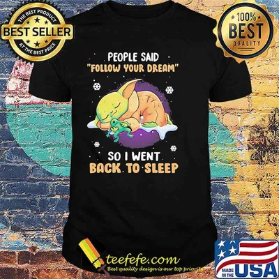 People Said Follow Your Dream So I Went Back To Sleep Baby Yoda Shirt