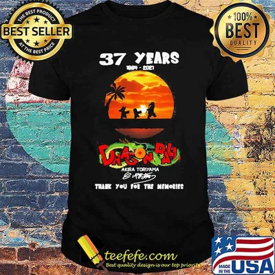 Pretty 37 Years 1984-2021 Dragon Ball Akira Toriyama Signature Shirt