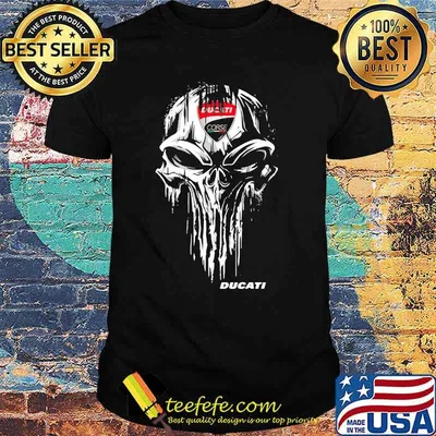 Punisher Skull With Ducati Car Logo Shirt