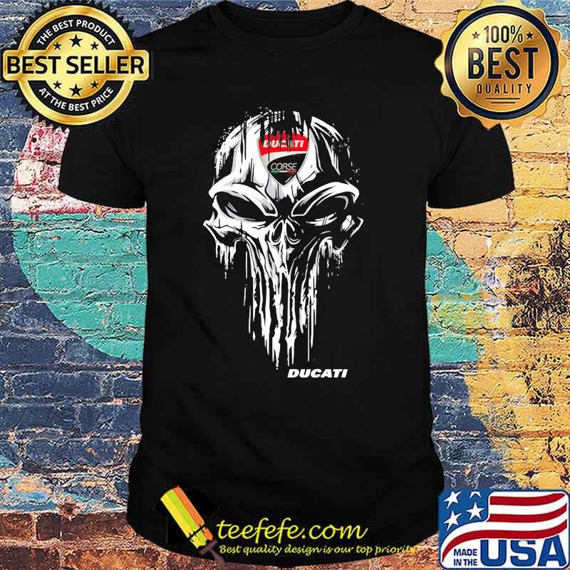 Punisher Skull With Ducati Car Logo Shirt