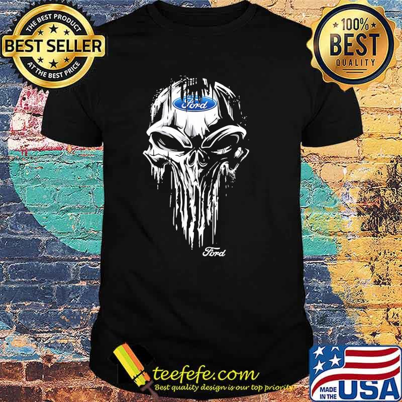 Punisher Skull With Ford Car Logo Symbol Shirt