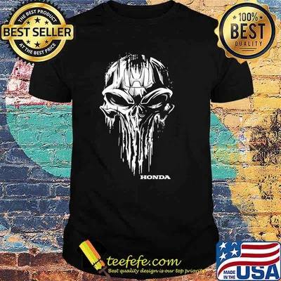 Punisher Skull With Honda Car Logo Symbol Shirt