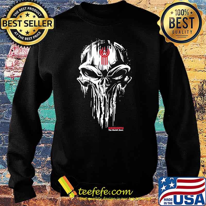 Punisher Skull With Kenworth Car Logo Shirt Sweater Punisher Skull With Kenworth Car Logo Shirt Sweater