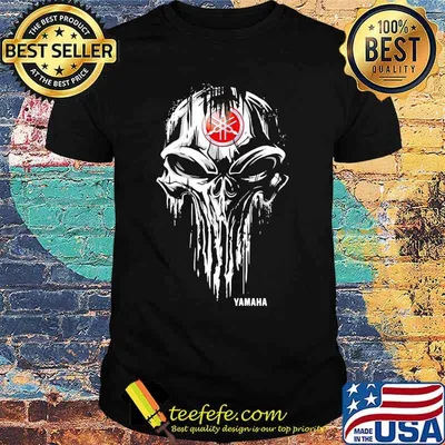 Punisher Skull With Logo Yamaha Shirt