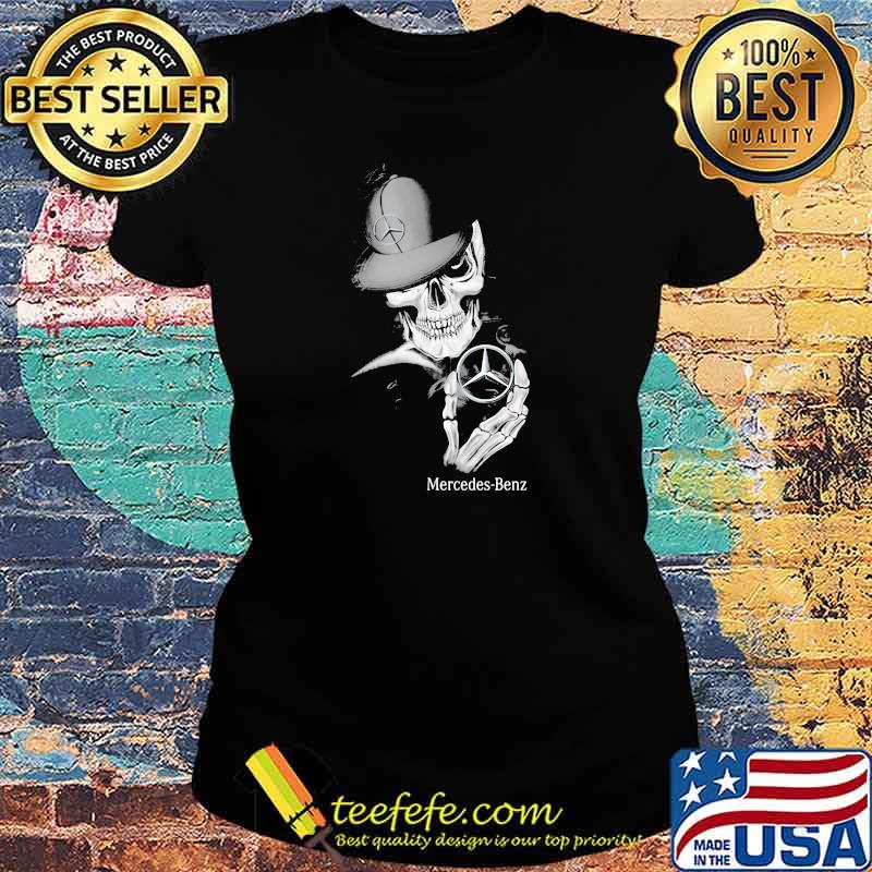 Punisher Skull With Mercedes Benz Car Logo Symbol Shirt Ladies tee Punisher Skull With Mercedes Benz Car Logo Symbol Shirt Ladies tee