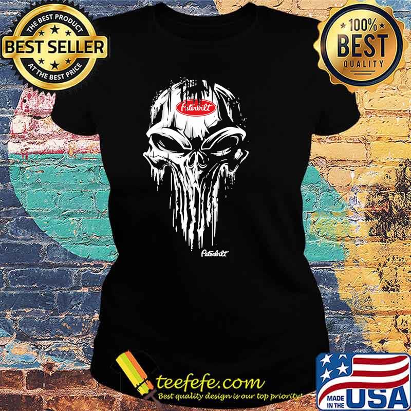 Punisher’s Skull Logo With Peterbilt Shirt Ladies tee Punisher’s Skull Logo With Peterbilt Shirt Ladies tee