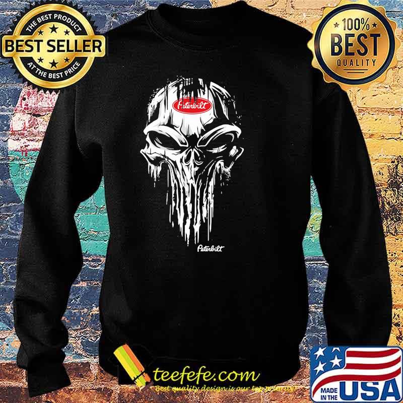 Punisher’s Skull Logo With Peterbilt Shirt Sweater Punisher’s Skull Logo With Peterbilt Shirt Sweater