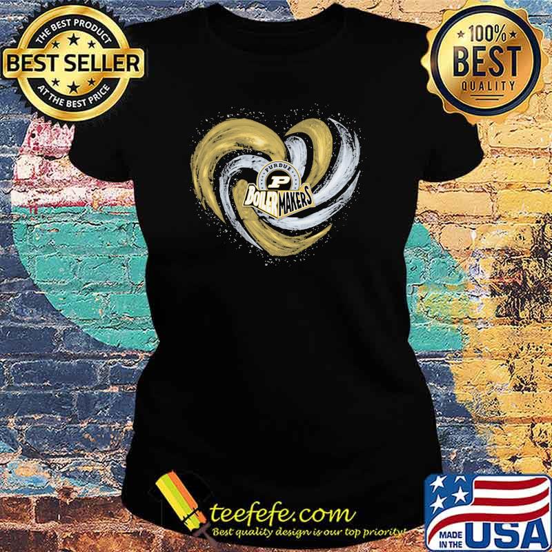 Purdue Boller Makers Heart Shirt Ladies tee Purdue Boller Makers Heart Shirt Ladies tee