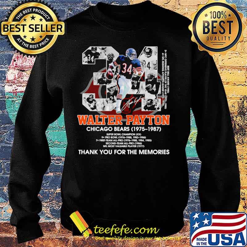 34 walter payton chicago bears thank you for the memories Sweater 34 walter payton chicago bears thank you for the memories Sweater