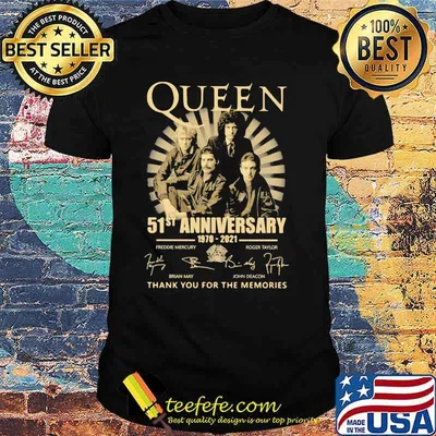 Queen 51st Anniversary 1970 2021 Thank You For The Memories Signature Shirt
