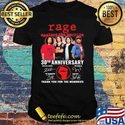 Rage Against The Machine 30th Anniversary Thank You For The Memories Signature Shirt