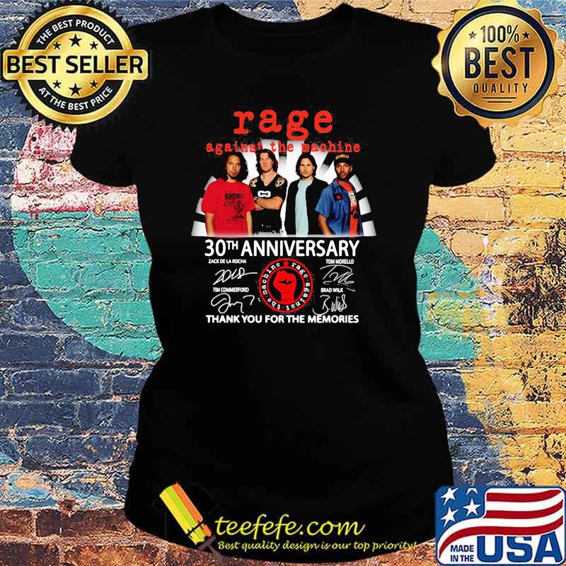 Rage Against The Machine 30th Anniversary Thank You For The Memories Signatures Shirt Ladies tee Rage Against The Machine 30th Anniversary Thank You For The Memories Signatures Shirt Ladies tee