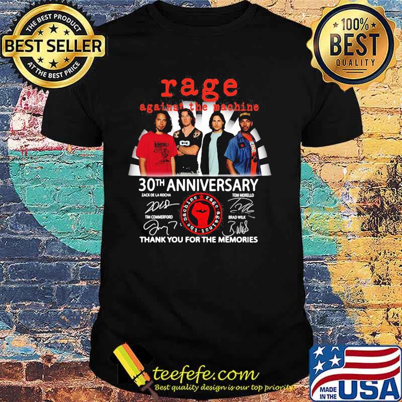 Rage Against The Machine 30th Anniversary Thank You For The Memories Signatures Shirt
