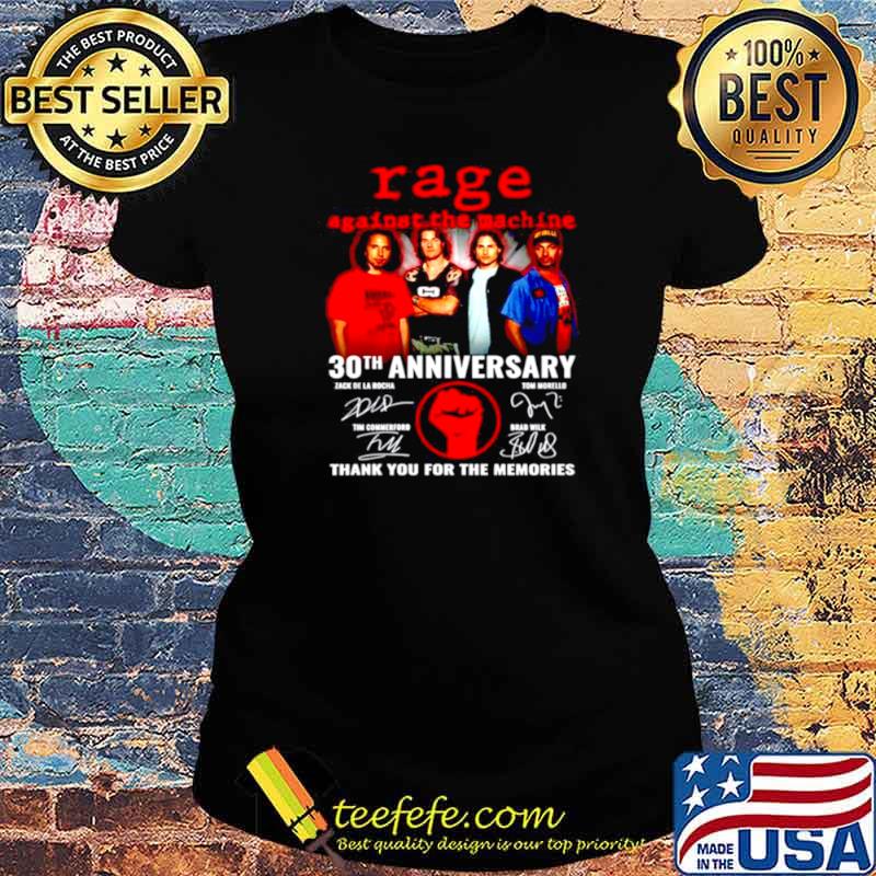 Rage against the machine 60Th anniversary signature thank for the memories Ladies tee Rage against the machine 60Th anniversary signature thank for the memories Ladies tee