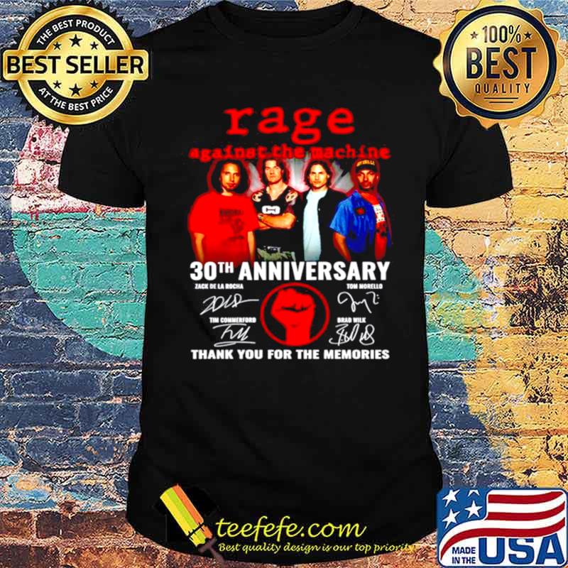 Rage against the machine 60Th anniversary signature thank for the memories shirt