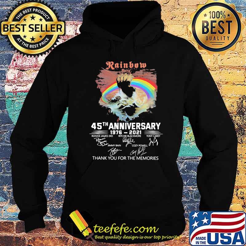 Rainbow Rising 45th Anniversary 1976 2021 Thank You For The Memories Signature Shirt Hoodie Rainbow Rising 45th Anniversary 1976 2021 Thank You For The Memories Signature Shirt Hoodie