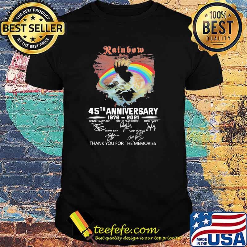 Rainbow Rising 45th Anniversary 1976 2021 Thank You For The Memories Signature Shirt