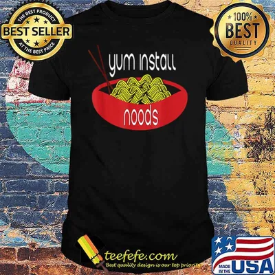 Ramen gum install noods shirt
