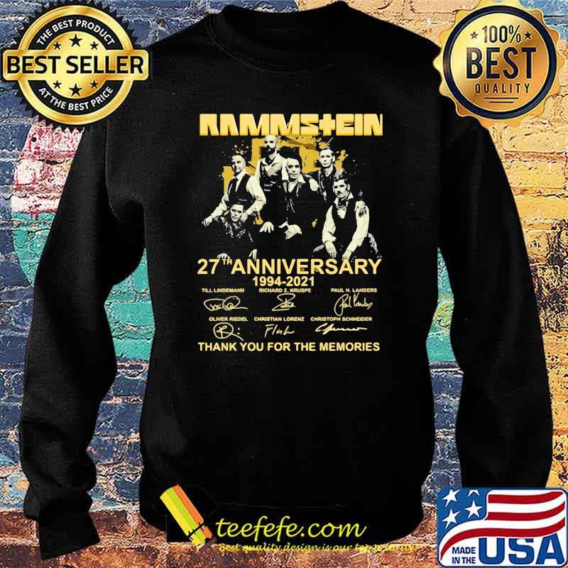 Rammstein 27th Anniversary 1994 2021 Thank You For The Memories Signature Shirt Sweater Rammstein 27th Anniversary 1994 2021 Thank You For The Memories Signature Shirt Sweater