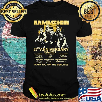 Rammstein 27th Anniversary 1994 2021 Thank You For The Memories Signature Shirt
