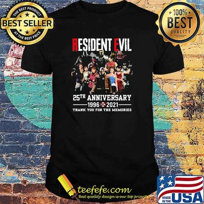 Resident Evil 25th Anniversary 1996 2021 Thank You For The Memories Shirt