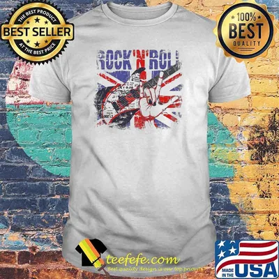 Rock N Roll Guitar Flag Shirt