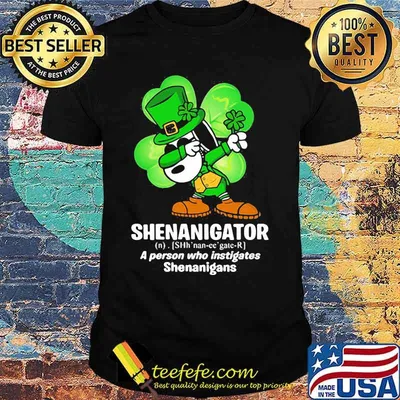 Shenanigator Definition A Person Who Instigates Snoopy Dabbing Patricks Day Shirt