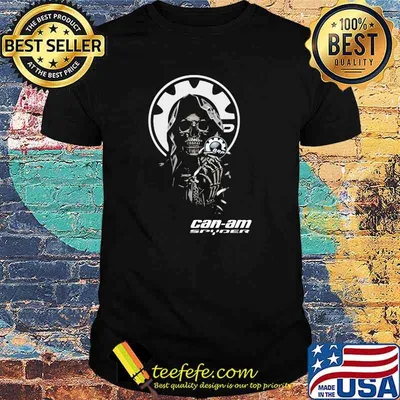 Skull Hug Can Am Spyder Brp Logo Shirt