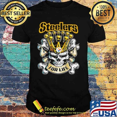 Skull Pittsburgh Steelers For Life Shirt