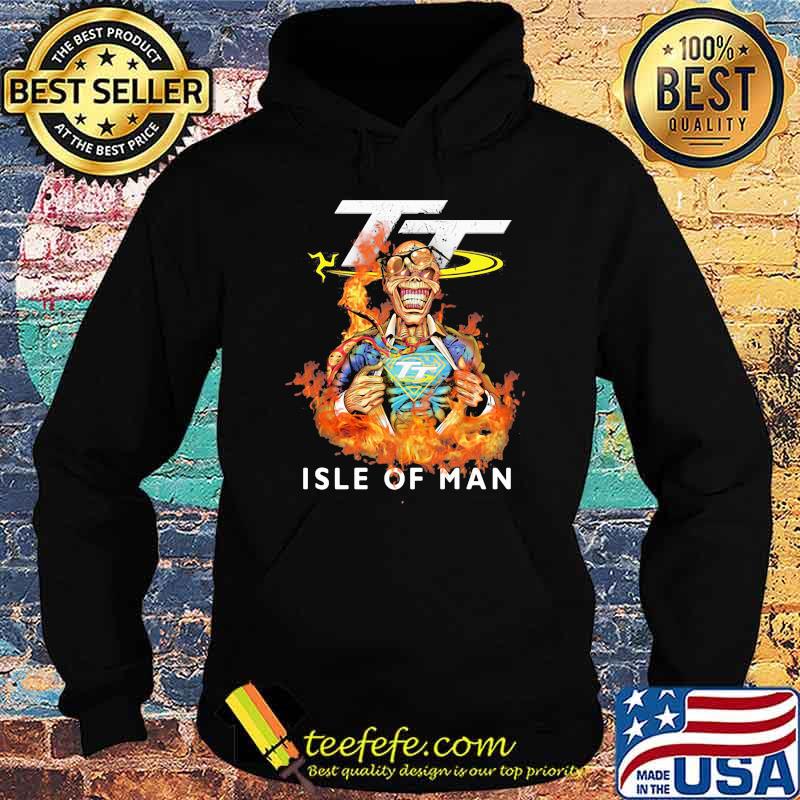 Skull Superman With Logo Isle Of Man Fire Shirt Hoodie Skull Superman With Logo Isle Of Man Fire Shirt Hoodie