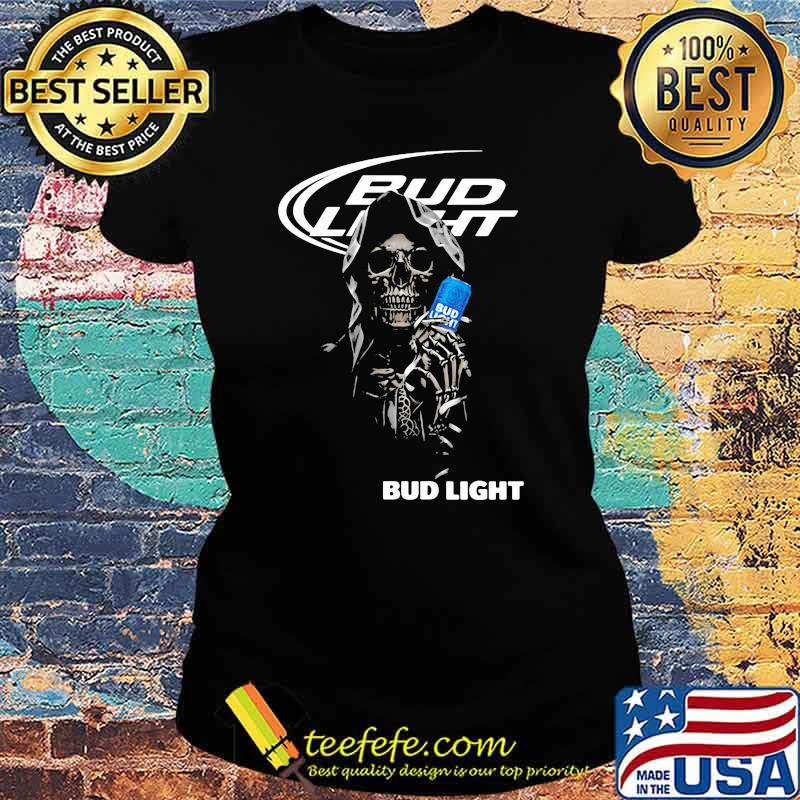 Skull With Logo Bud Light Shirt Ladies tee Skull With Logo Bud Light Shirt Ladies tee