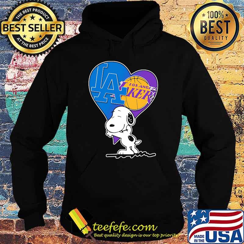 Snoopy Lover Los Angeles Lakers And Dodgers Shirt Hoodie Snoopy Lover Los Angeles Lakers And Dodgers Shirt Hoodie