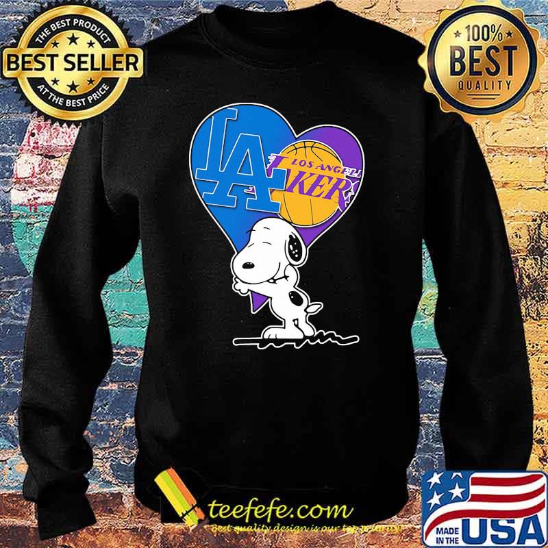 Snoopy Lover Los Angeles Lakers And Dodgers Shirt Sweater Snoopy Lover Los Angeles Lakers And Dodgers Shirt Sweater