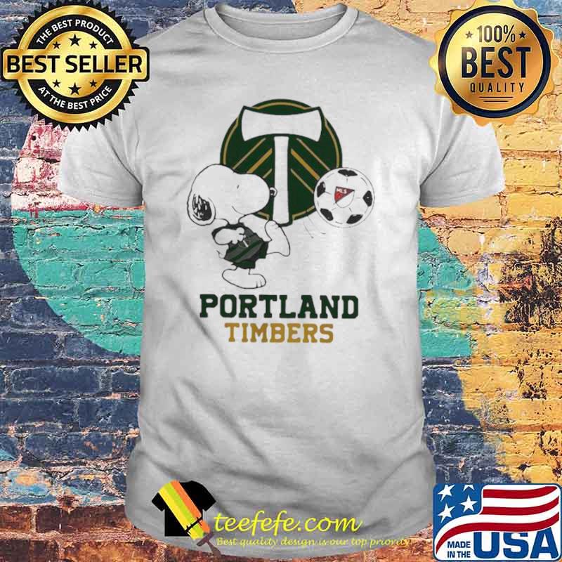 Snoopy Playing Soccer Portland Timbers Shirt