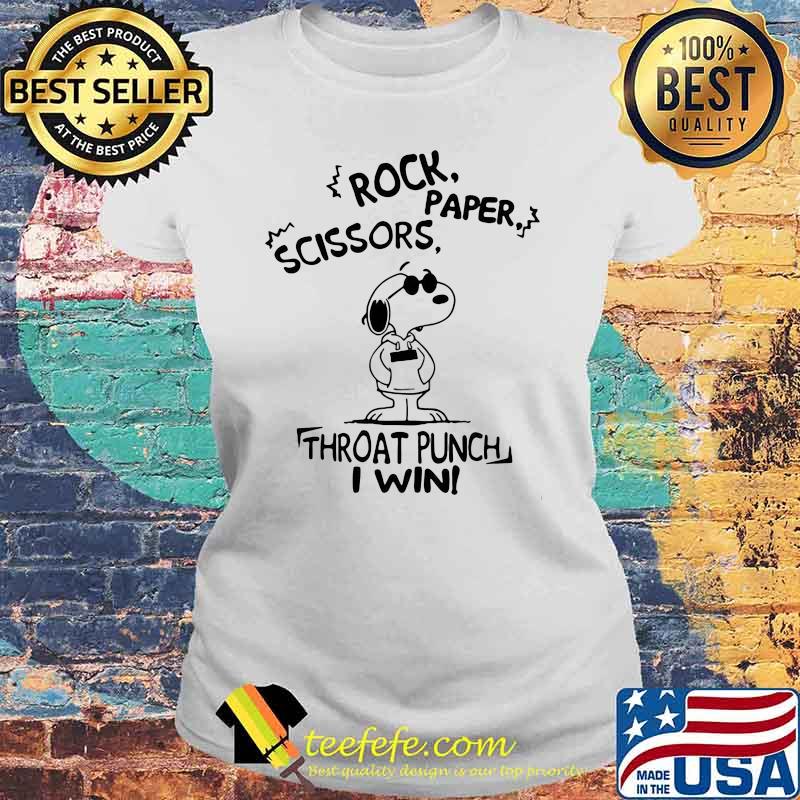 Snoopy Rock Paper Scissors Throat Punch I Win Shirt Laides tee Snoopy Rock Paper Scissors Throat Punch I Win Shirt Laides tee