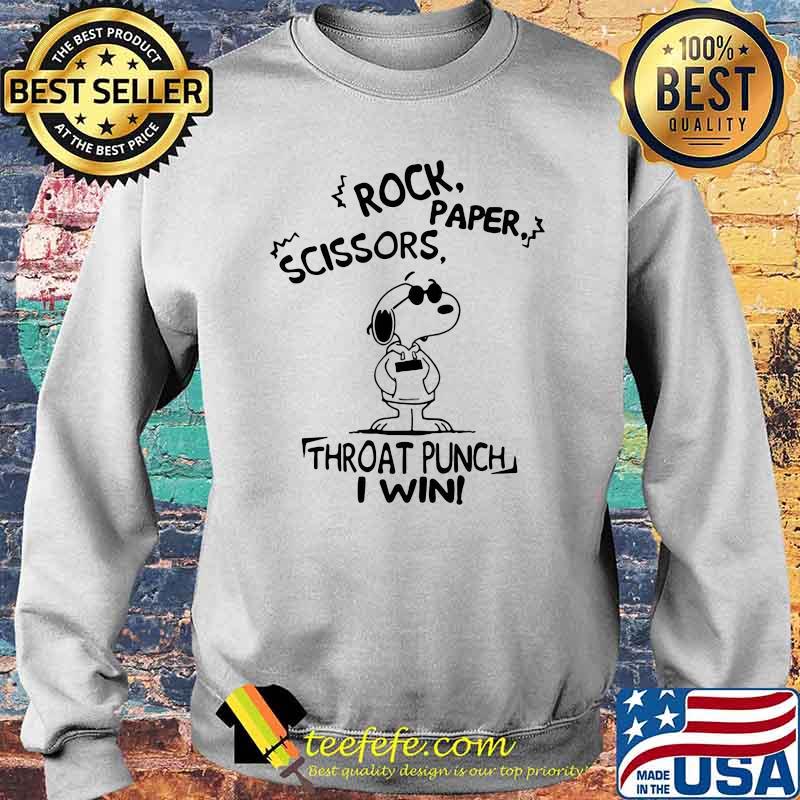 Snoopy Rock Paper Scissors Throat Punch I Win Shirt Sweater Snoopy Rock Paper Scissors Throat Punch I Win Shirt Sweater