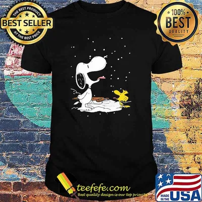 Snoopy Vs Woodstock Playing With Snow Shirt