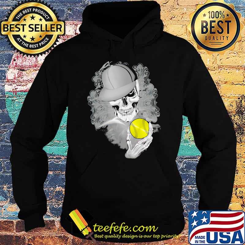 Softball Skull Shirt Hoodie Softball Skull Shirt Hoodie