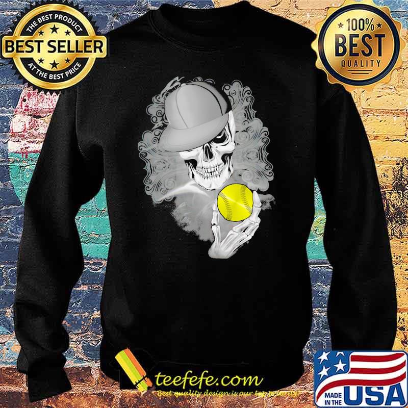 Softball Skull Shirt Sweater Softball Skull Shirt Sweater